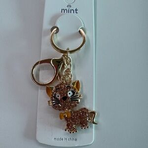 Gold on Gold Cat Bag Charm/Keyring